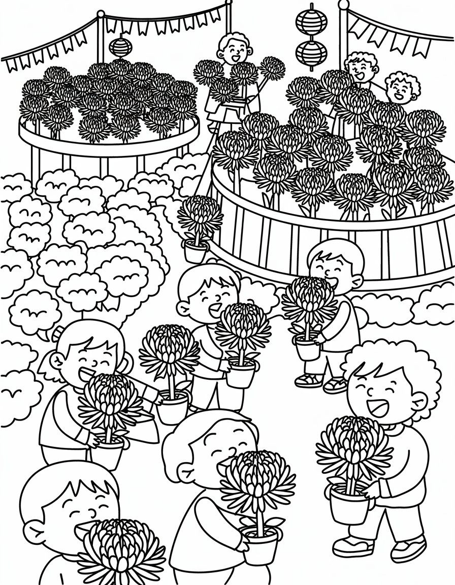 Chrysanthemum Festival Scene